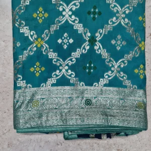 Banarasi Silk Saree with Intricate Zari Work - Teal Green